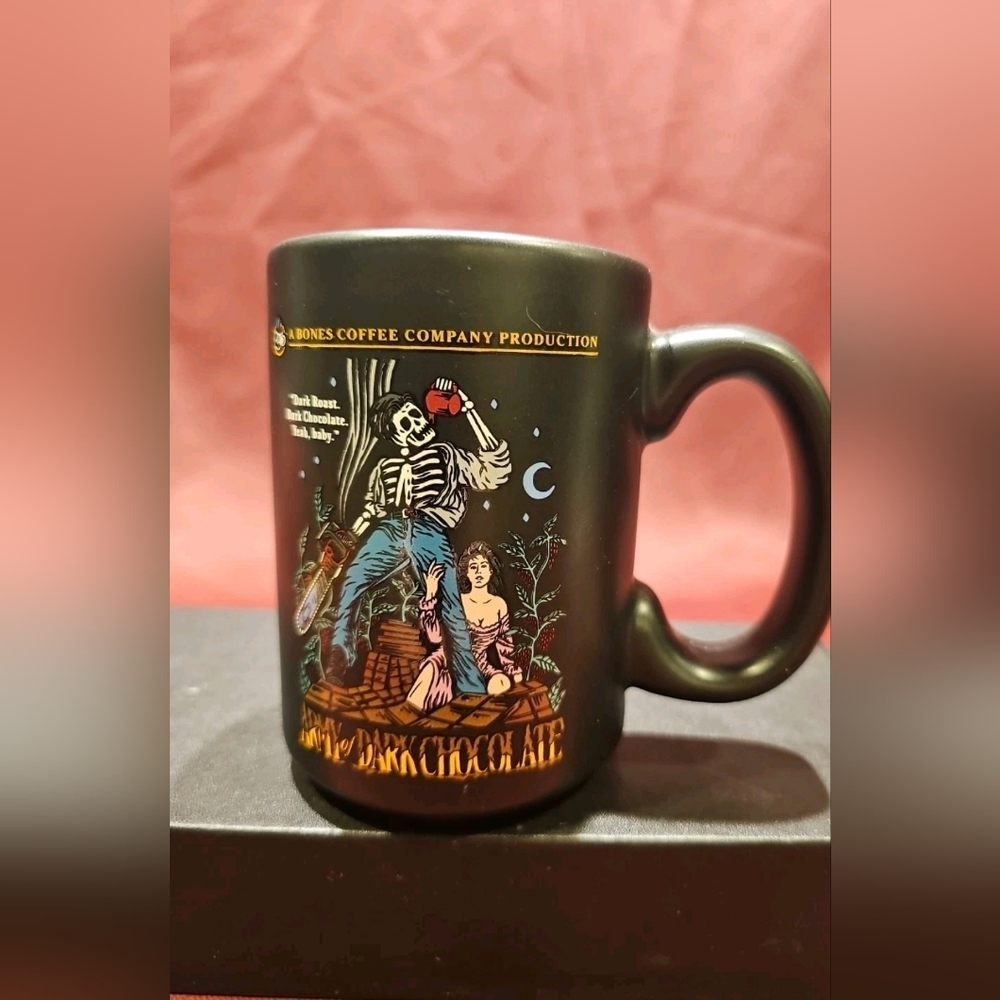 Bones Coffee Company Army of Dark Chocolate Coffee Mug USA EARLY EDITION MUG